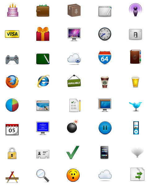 Wonderful icons set for web designers