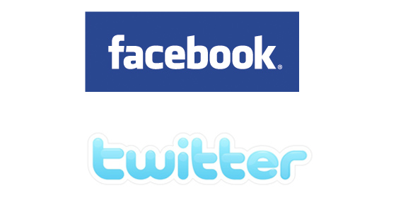 Ultimate facebook & twitter icons Vector Material