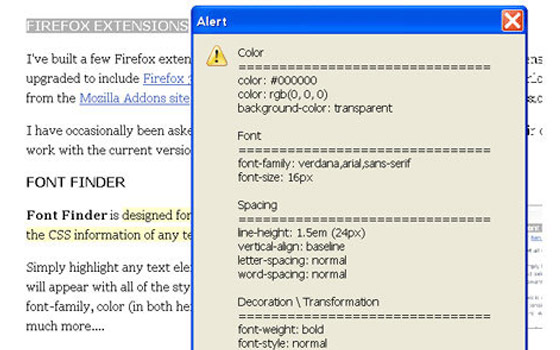 Firefox add-ons for designers & developers