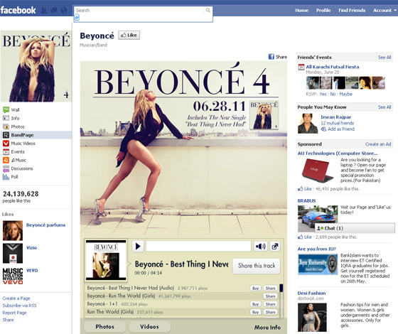 Facebook Fans Pages