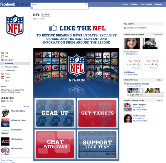 Facebook Fans Pages