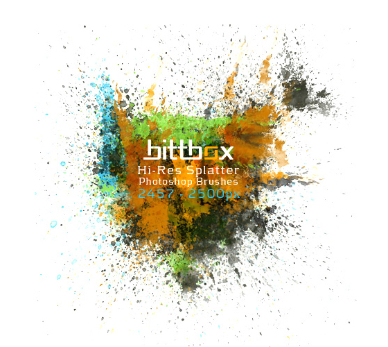 Great Paint  Splatter Brushes for Photoshop