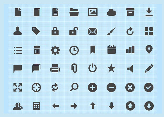 Symbols, Signs, Glyph And Simple Icon Sets For Your Design