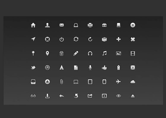 Symbols, Signs, Glyph And Simple Icon Sets For Your Design