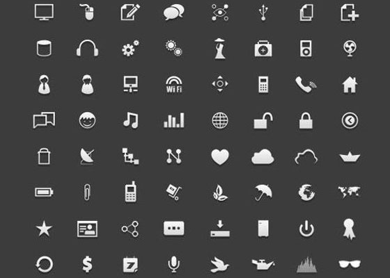 Symbols, Signs, Glyph And Simple Icon Sets For Your Design