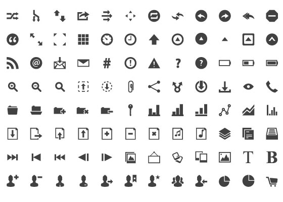 Symbols, Signs, Glyph And Simple Icon Sets For Your Design