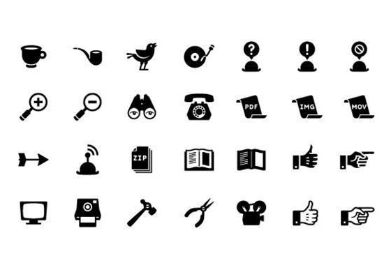 Symbols, Signs, Glyph And Simple Icon Sets For Your Design