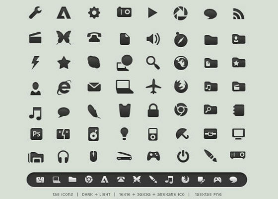 Symbols, Signs, Glyph And Simple Icon Sets For Your Design