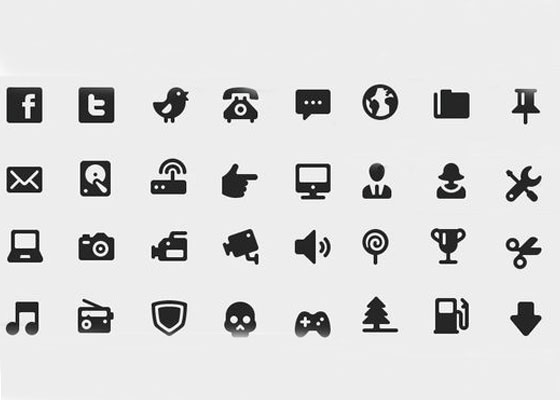 Symbols, Signs, Glyph And Simple Icon Sets For Your Design