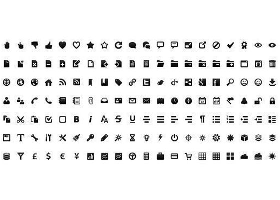 Symbols, Signs, Glyph And Simple Icon Sets For Your Design