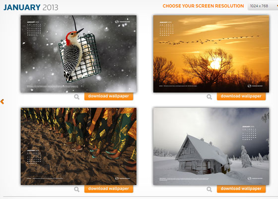 4 January 2013 Desktop Wallpaper Calendars