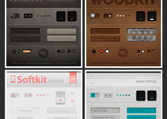 4 UI Kits by RepixDesign