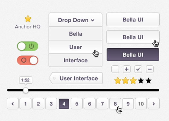 Bella UI Free PSD