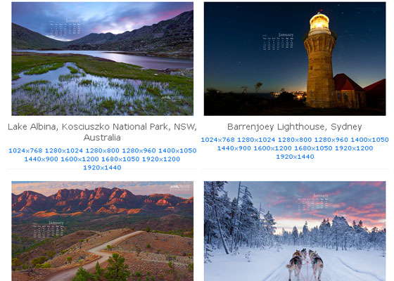 Collection of Calendars January 2013