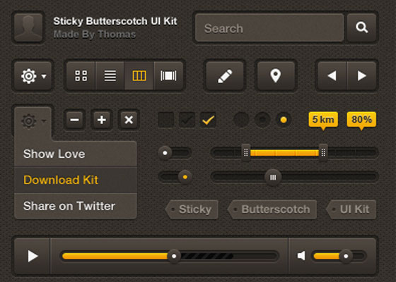Sticky Butterscotch UI Kit