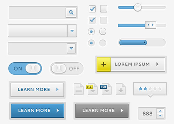 UI Elements Free PSD