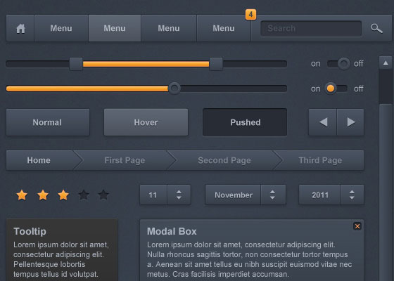 UI Kit by Piotr Kwiatkowski