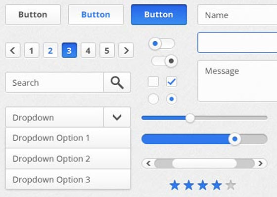 Ultra Light UI Kit Free PSD