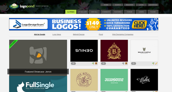 Logo Pond, Logo Design Inspiration