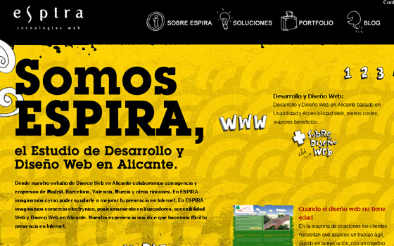 Espira,yellow web design