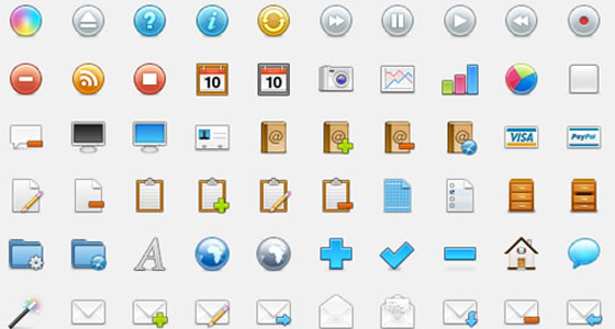 12 Web2.0 website icons 3D models