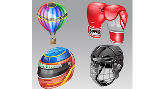 12 Web2.0 website icons 3D models