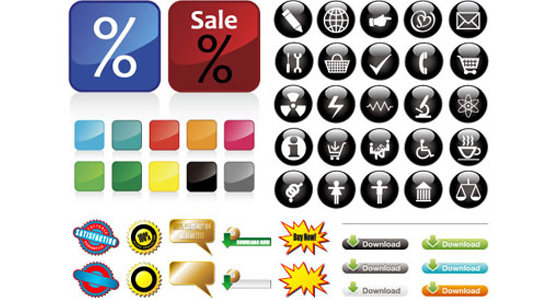12 Web2.0 website icons 3D models