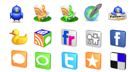 Web2.0 website icons 3D models