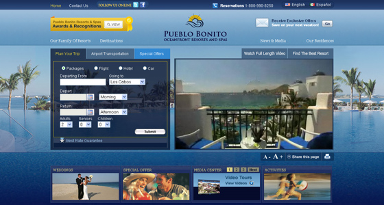 Websites with large backgrounds