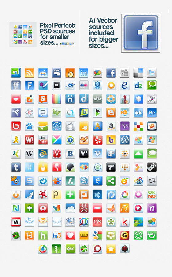 Social Media Icons Set