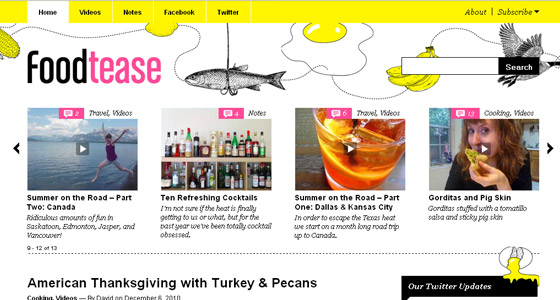 Examples of Slideshows in Webdesign