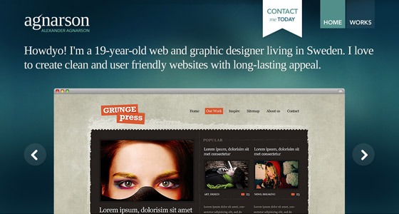 Examples of Slideshows in Webdesign