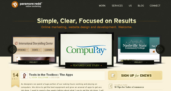 Examples of Slideshows in Webdesign