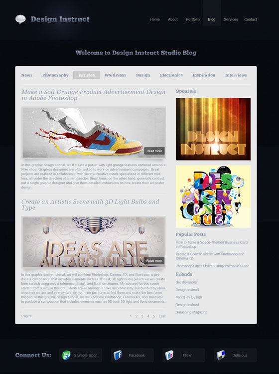 Photoshop Website Templates