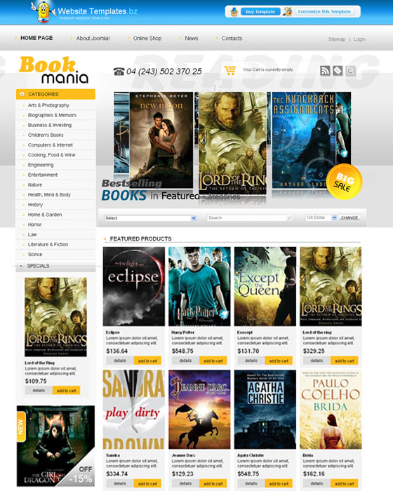 Joomla ecommerce Templates