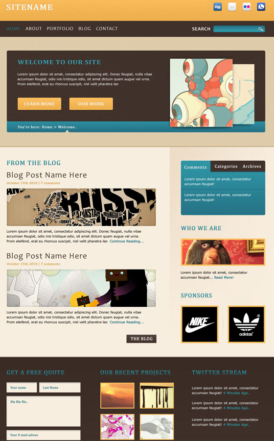 Photoshop Website Templates