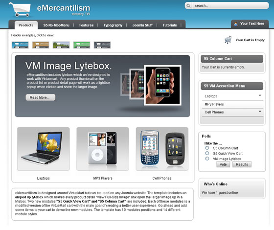 Joomla ecommerce Templates