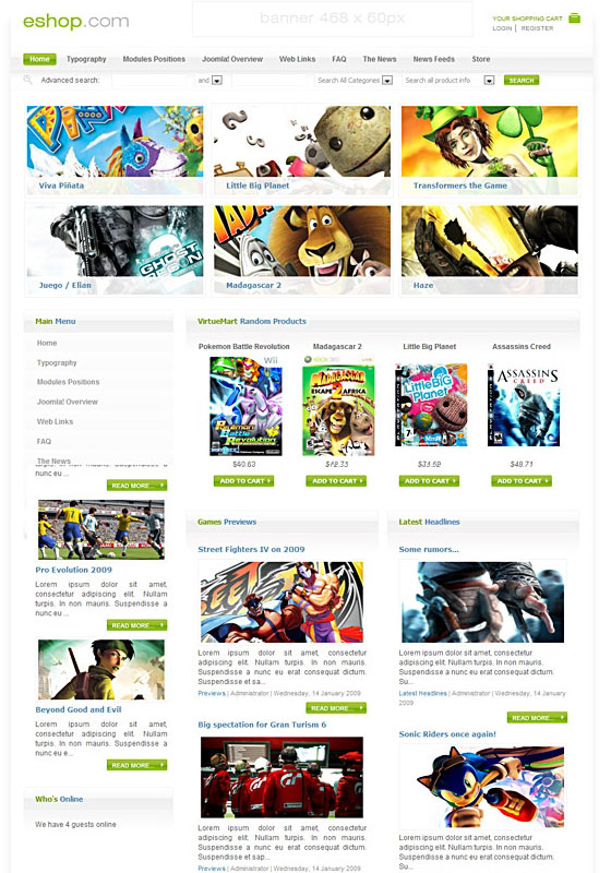 Joomla ecommerce Templates
