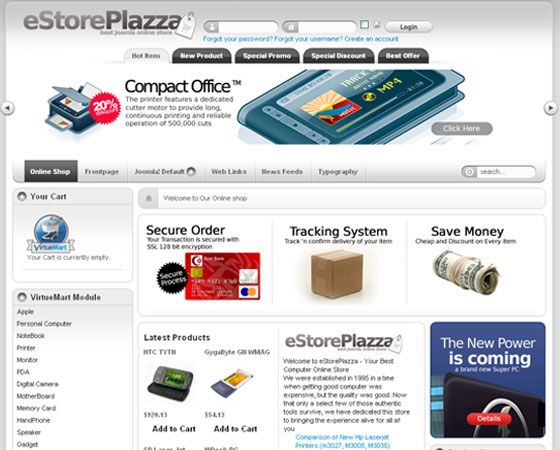Joomla ecommerce Templates