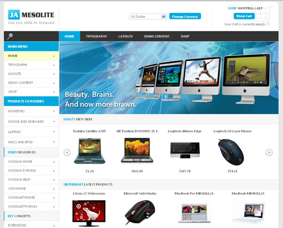 Joomla ecommerce Templates