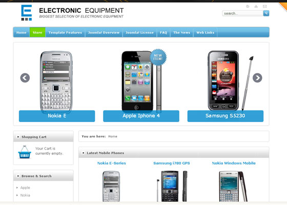 Joomla ecommerce Templates