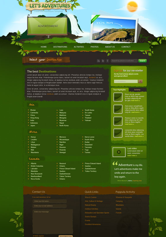 Photoshop Website Templates