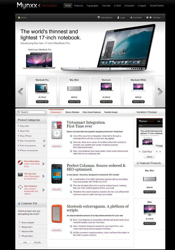 Joomla ecommerce Templates