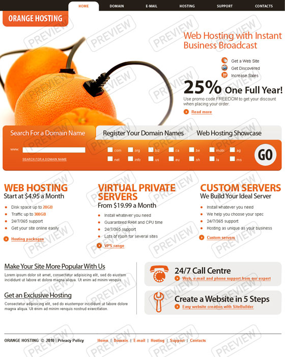 Photoshop Website Templates