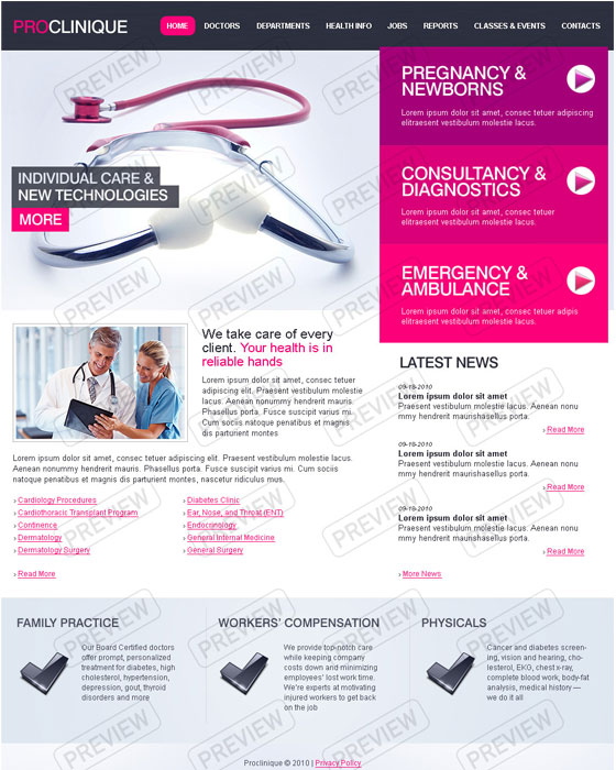 Photoshop Website Templates