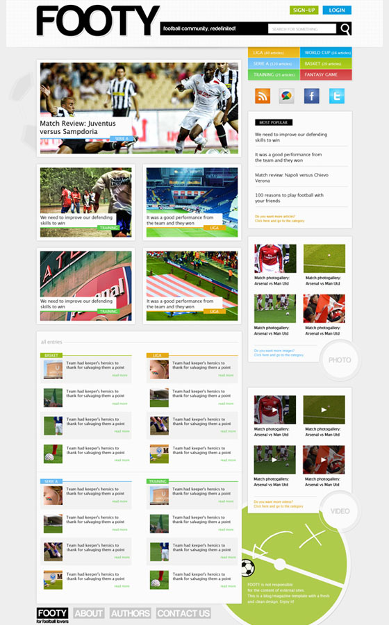 Photoshop Website Templates