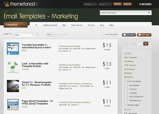 eMail Newsletter Providers