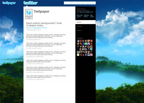 Awesome twitter backgrounds