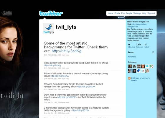Awesome twitter backgrounds