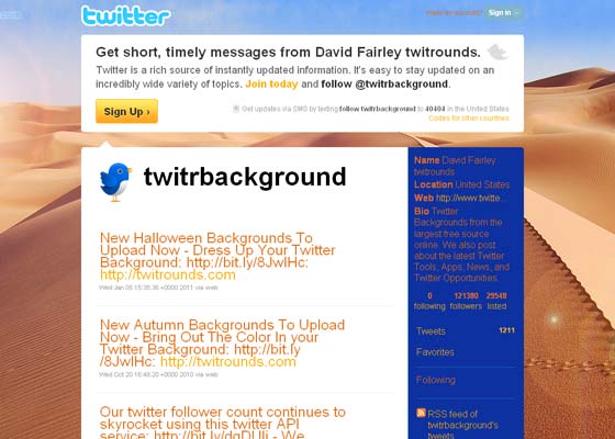 Awesome twitter backgrounds